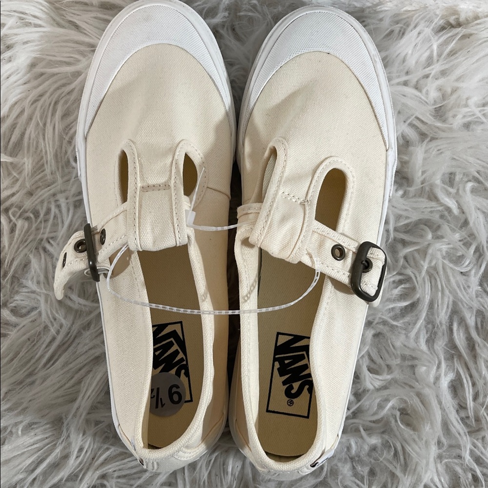 VANS Mary Jane Style 93 Buckle Strap Women’s Shoes White Canvas Size 9.5 NEW - Picture 7 of 15
